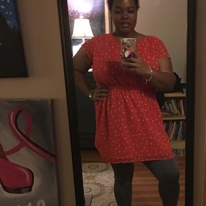 Simply be red and gold butterfly dress 🦋